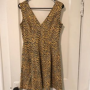 H&M yellow patterned dress